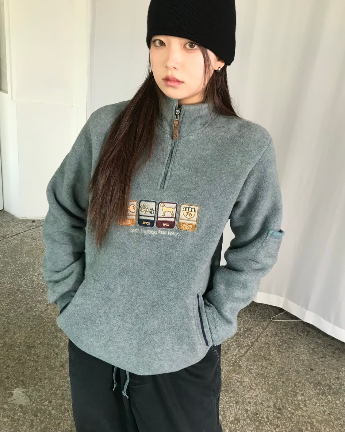 그레이블루 퍼피 하프집업 상품이미지2