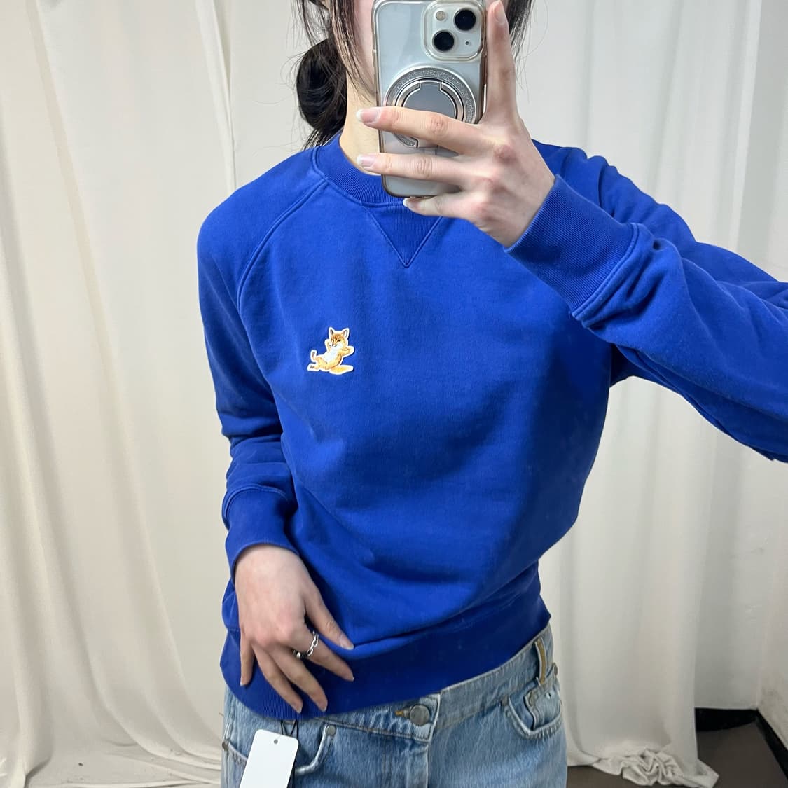 Maison Kitsuné blue sweatshirt 상품이미지2