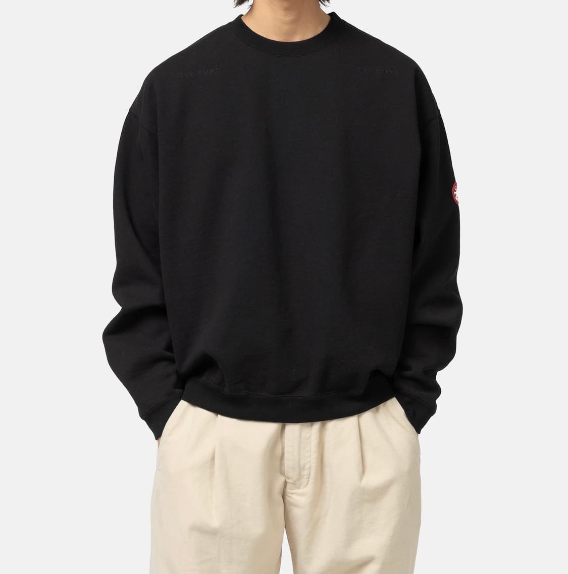 카브엠트 솔리드 루즈 크루넥 블랙 M 상품이미지3