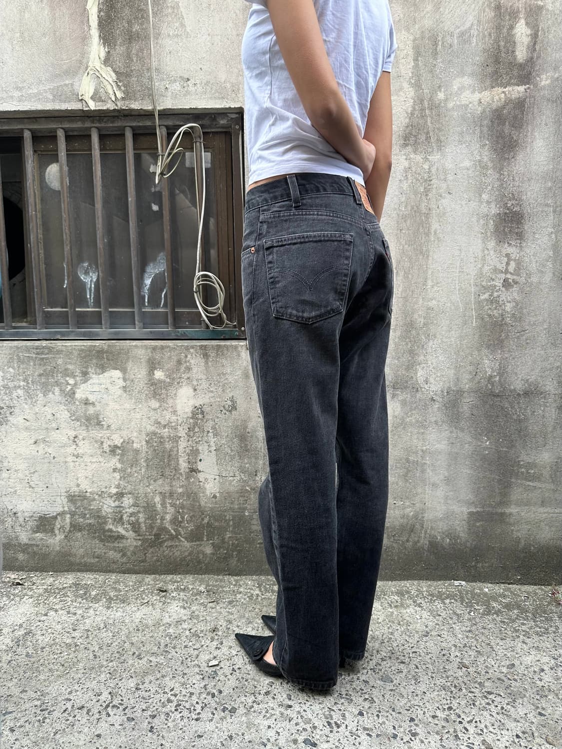 00s USA 리바이스 505 흑청  상품이미지6