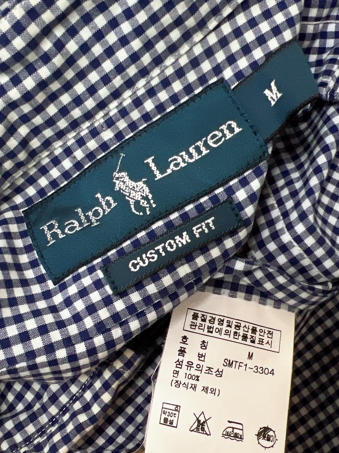 폴로 깅엄체크 셔츠 M 상품이미지6