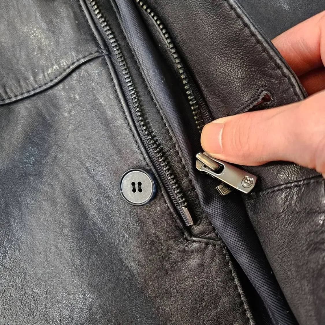 까르뜨블랑슈 20fw 램스킨 버튼 집업 자켓 상품이미지5