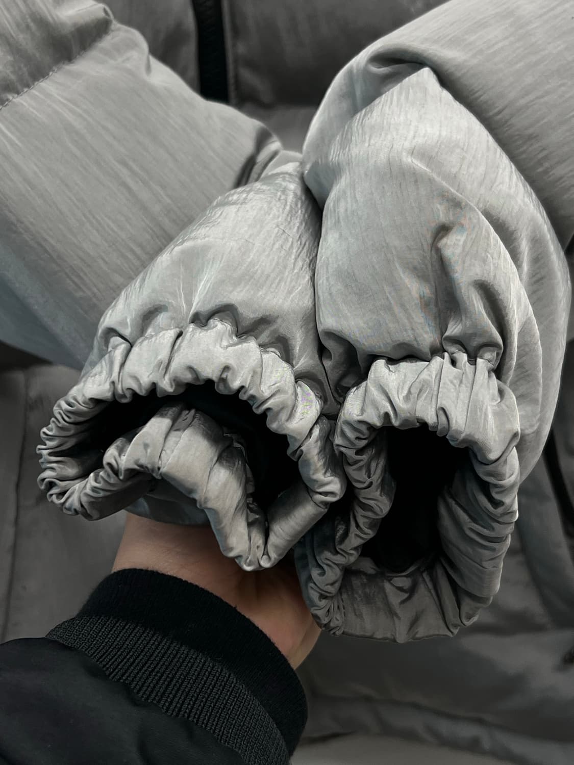 스타터 키즈/우먼스 덕다운 나일론 패딩 자켓 실버 상품이미지4