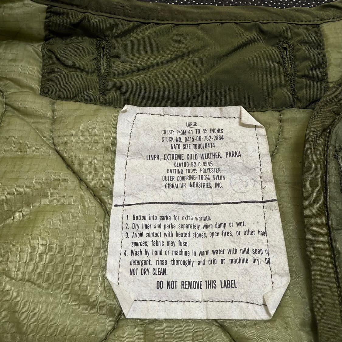 [military] 밀리터리 OG 미군 개파카 내피 상품이미지4