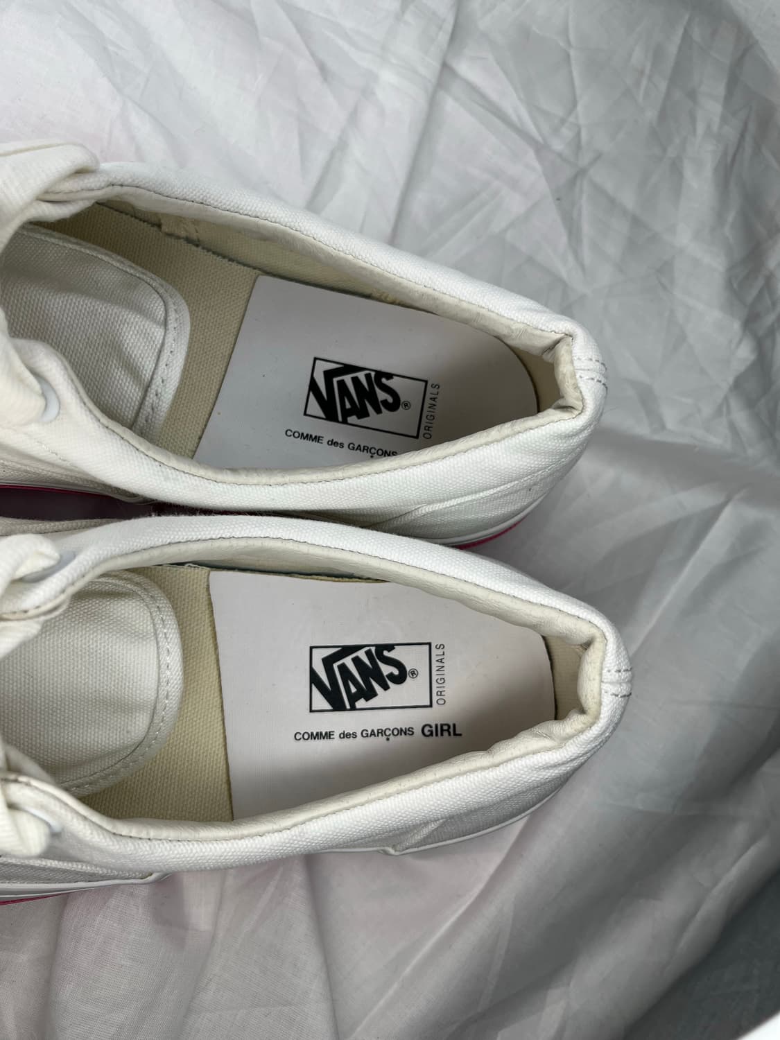 꼼데다르송 걸 반스 네라 핑크 롱 스니커즈 상품이미지4