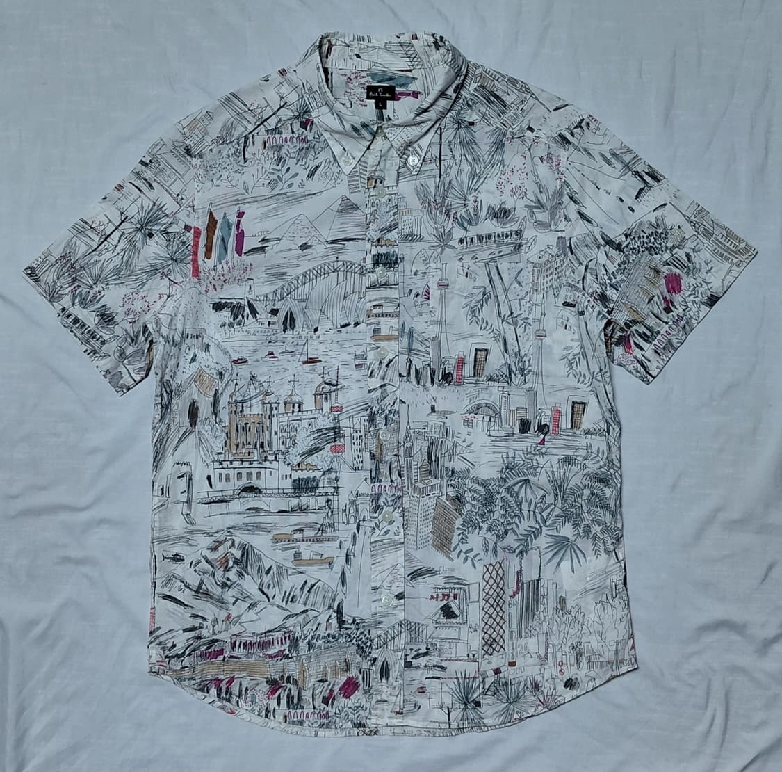 (95) PS Paul Smith 시티 랜드마크 드로잉 셔츠 - 일본산 상품이미지2