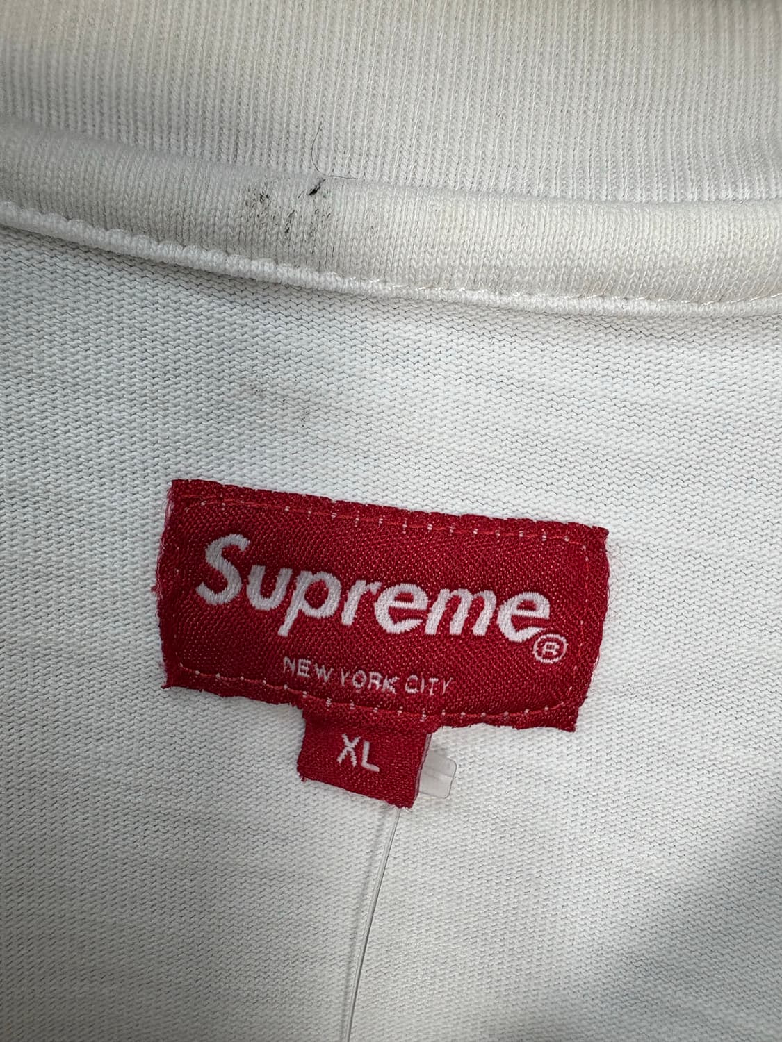 슈프림 스케치 자수로고 숏슬리브탑 화이트 반팔 A3428 상품이미지6