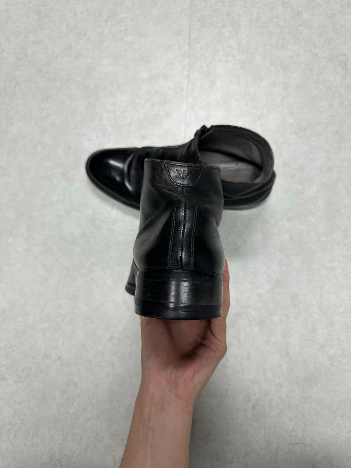 알마니 더블 지퍼 레더 부츠 상품이미지8