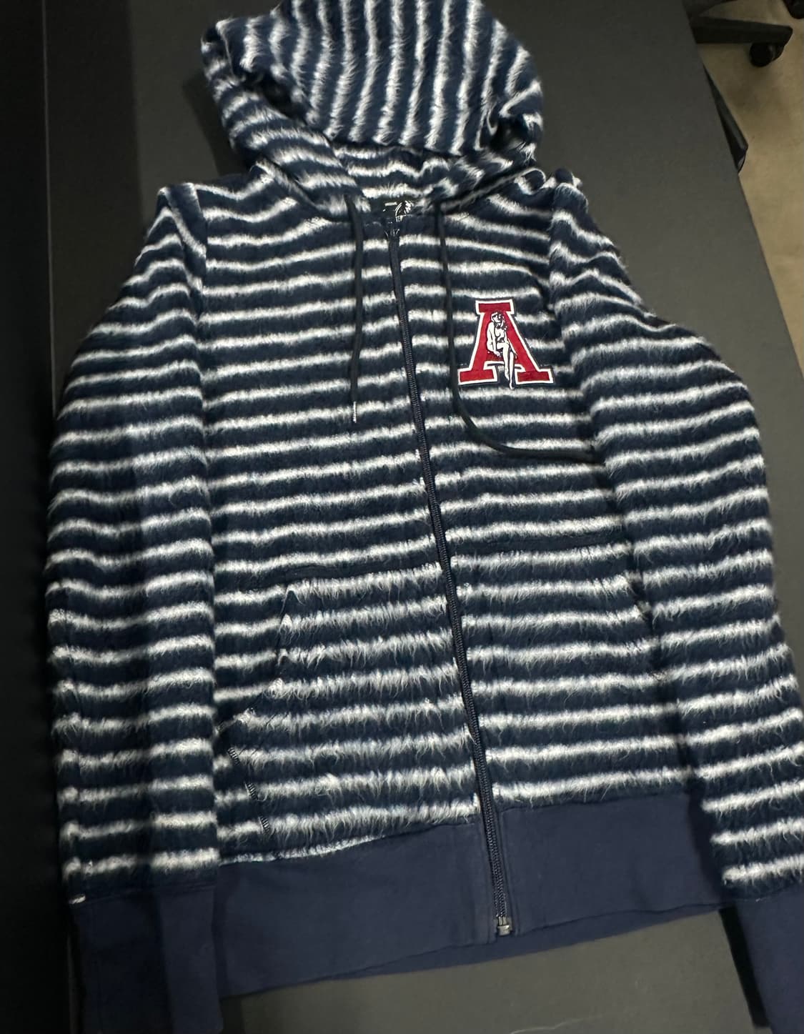 히스테릭 글래머 모헤어 스트라이프 후드 집업 상품이미지5