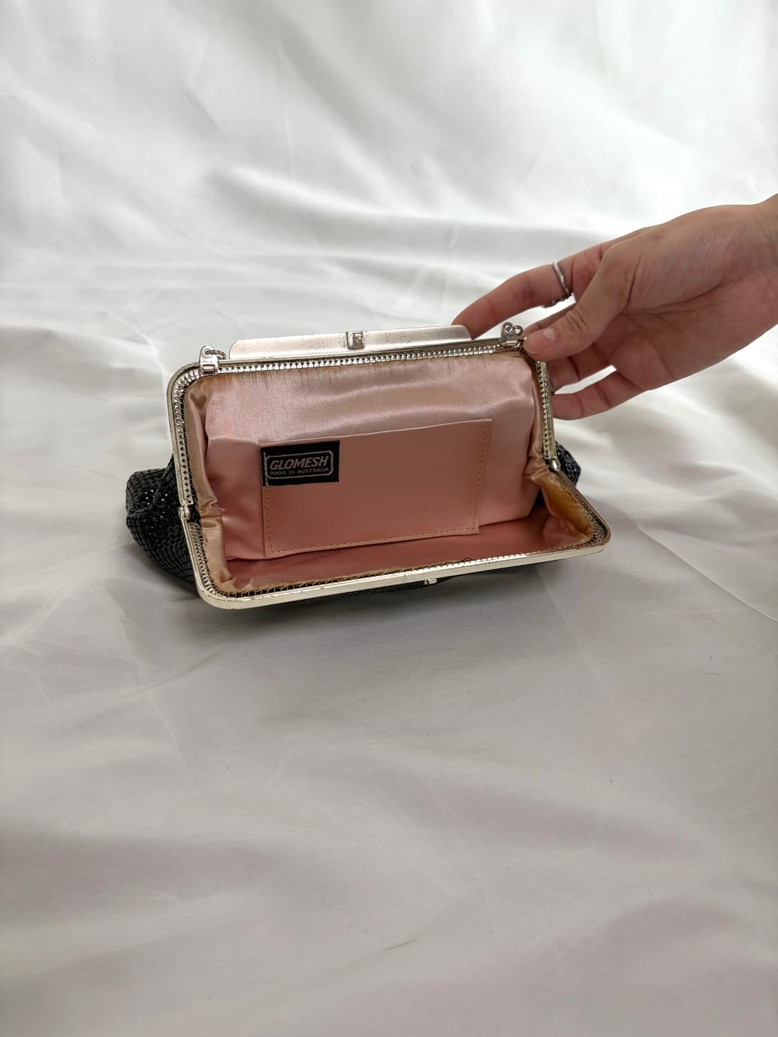 일본 빈티지 Glomesh 블랙 핸드백  상품이미지3