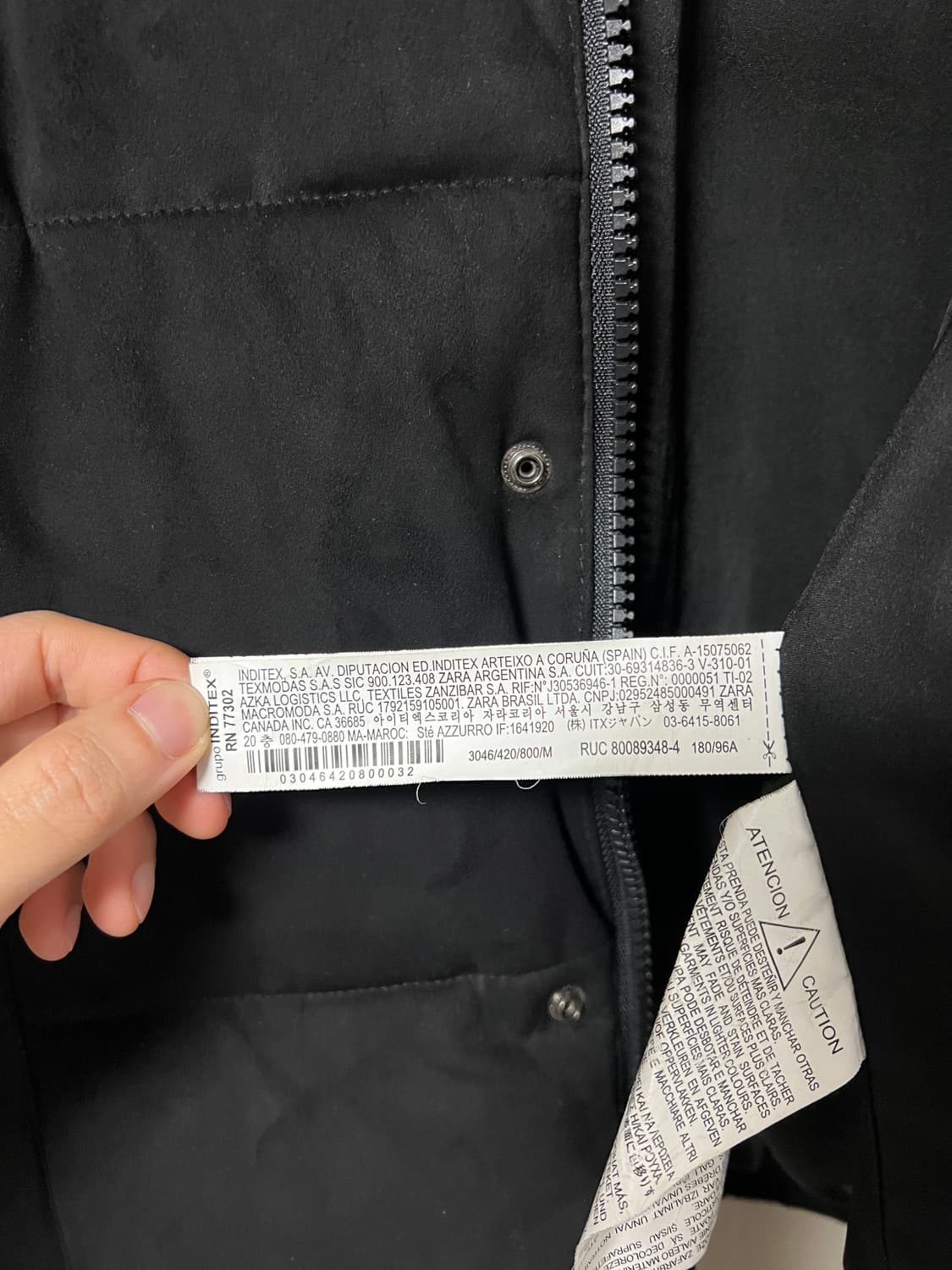 자라 퍼 에코 스웨이드 패딩 점퍼 M 상품이미지7