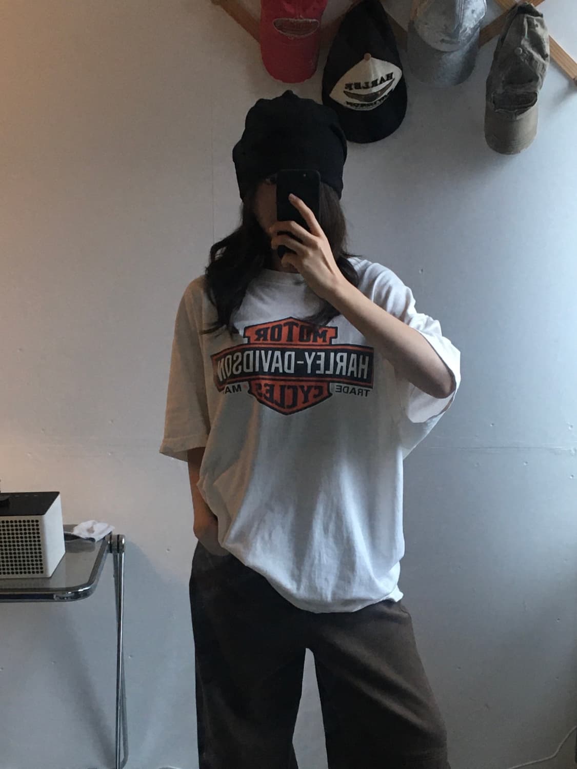 할리데이비슨 백로고 라운드넥 반팔티 상품이미지1
