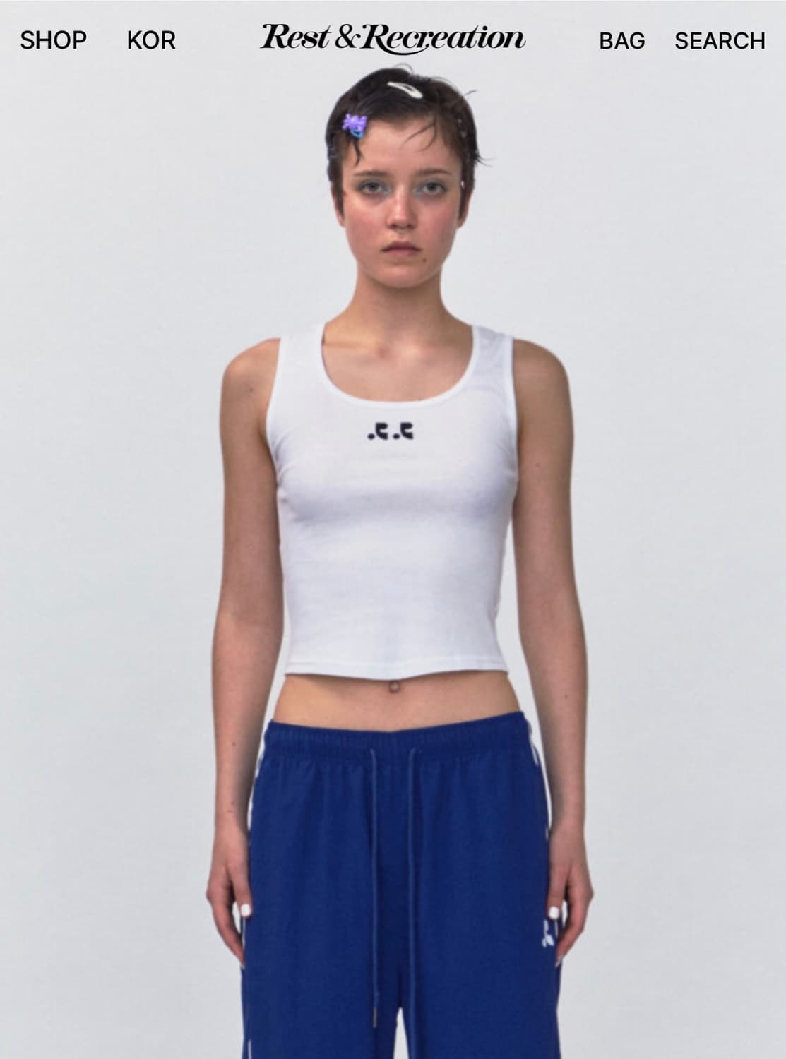 레스트앤레크레이션 나시 탱크탑 RR LOGO SHORT TANK TOP 상품이미지1