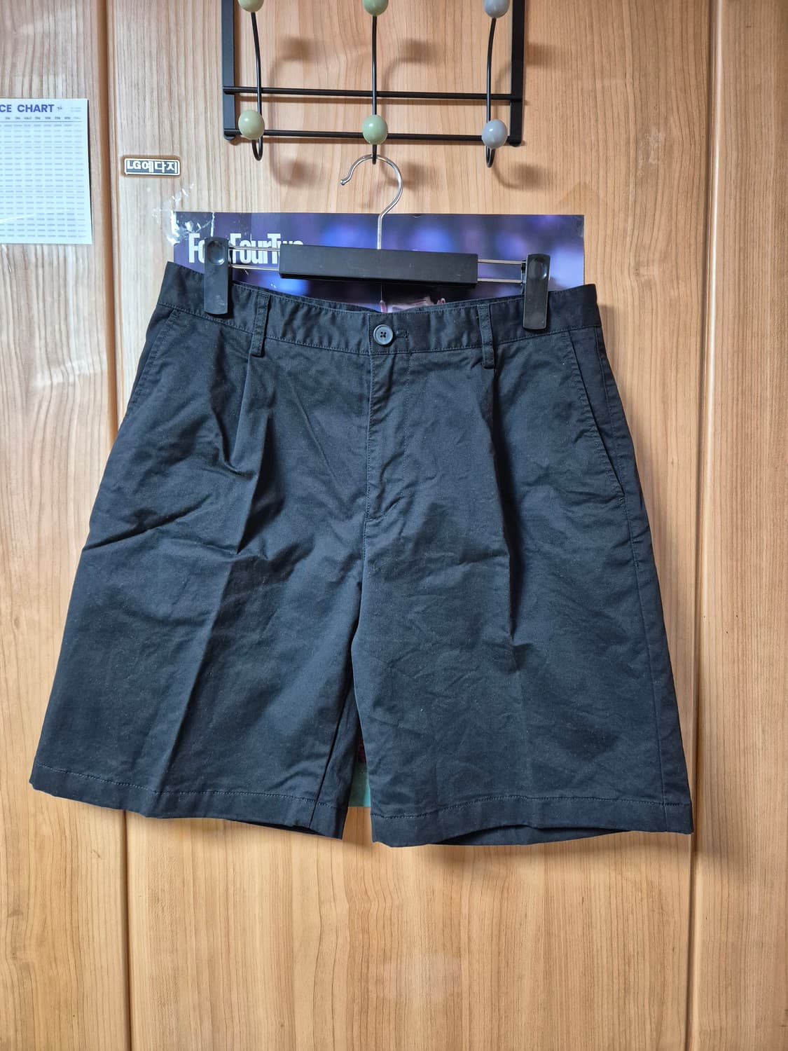 무탠다드 와이드 치노 쇼츠 31 블랙 상품이미지1