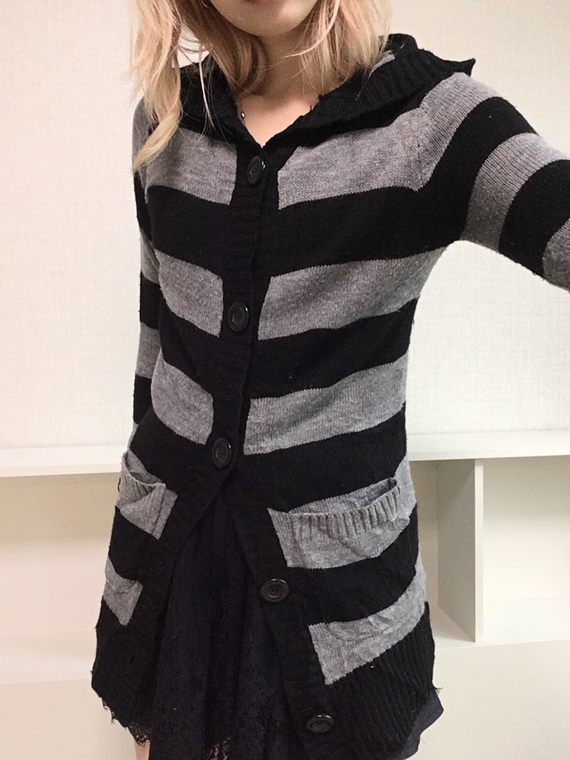 jpn vintage stripe hood long cardigan 상품이미지6