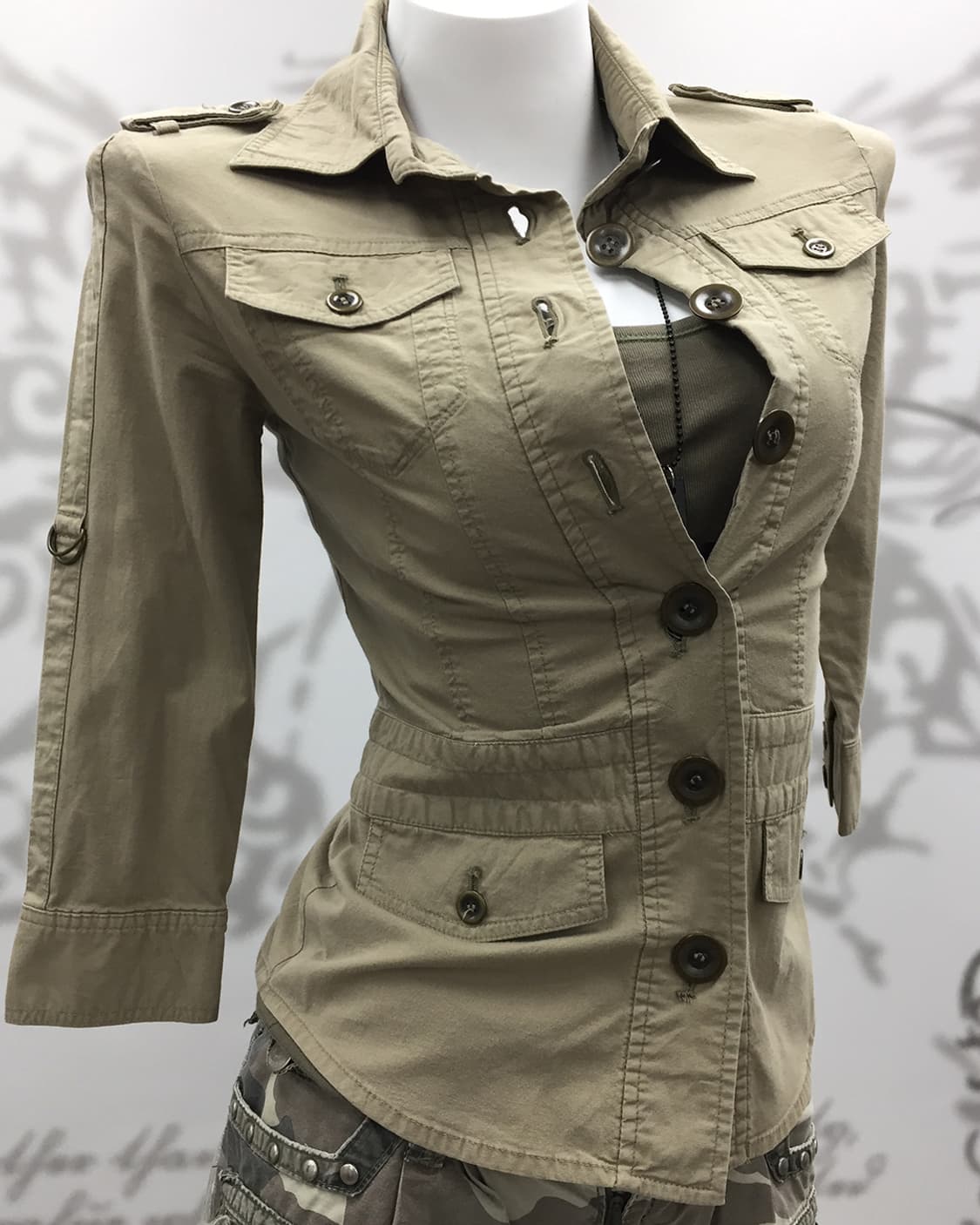 Y2K beige shirts 상품이미지6