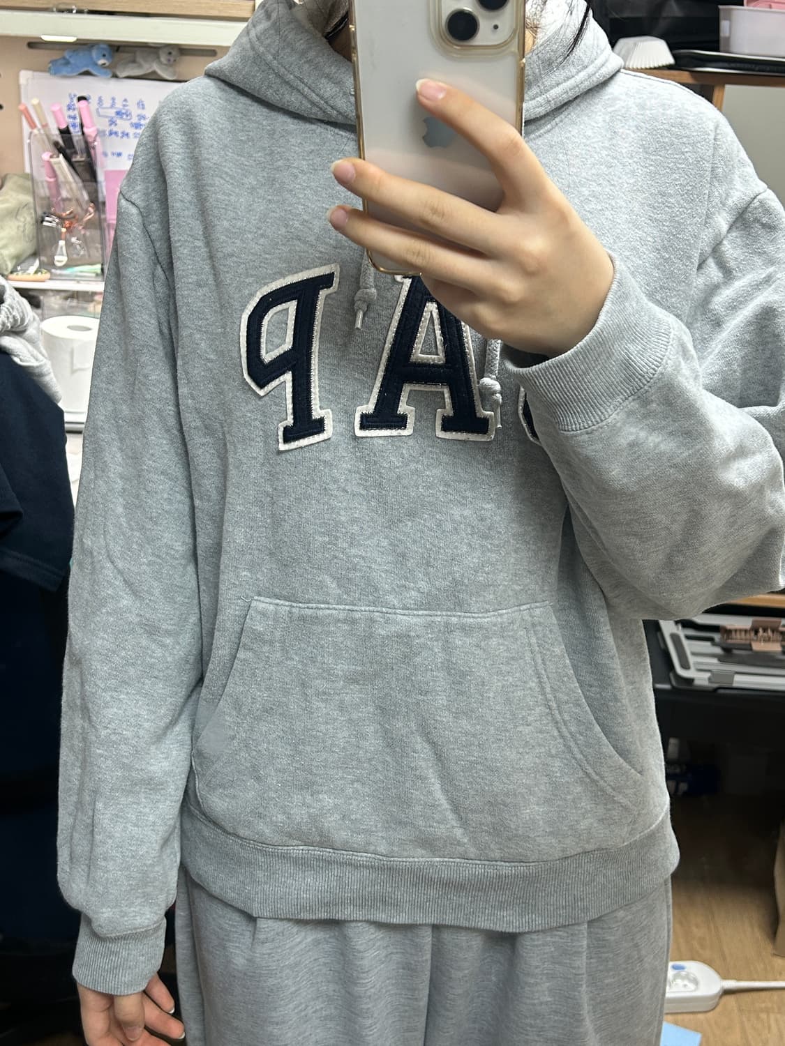 갭 후드티 그레이 xs 상품이미지1