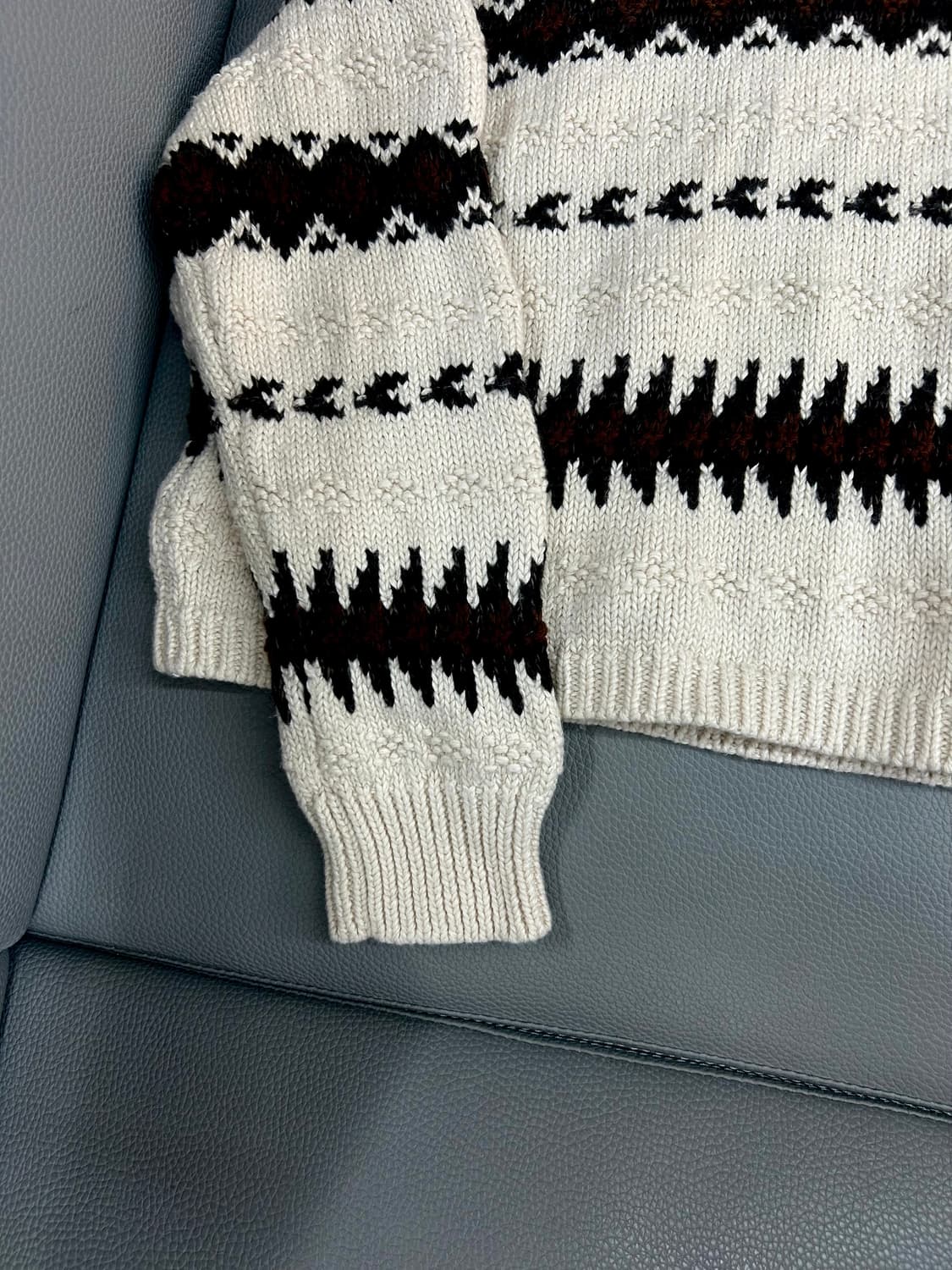 폴로랄프로렌 여성 신형 지오메트릭 크롭 니트(M) 상품이미지5