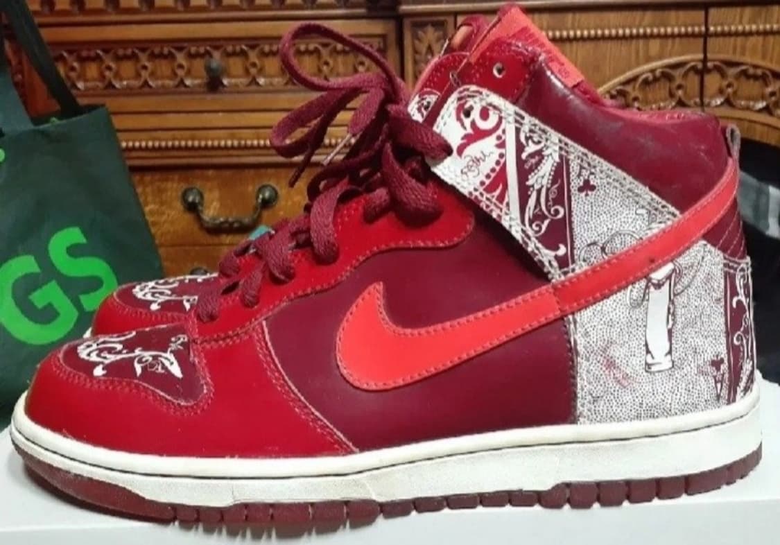 나이키 덩크 하이 프리미엄 돈트렐 윌리스 레드 260 상품이미지1
