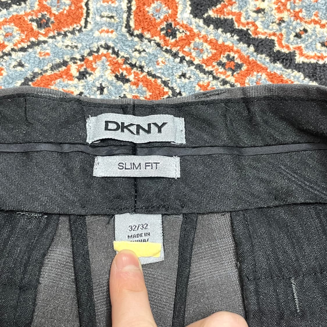 DKNY 그레이 체크 슬랙스 남성32 상품이미지3