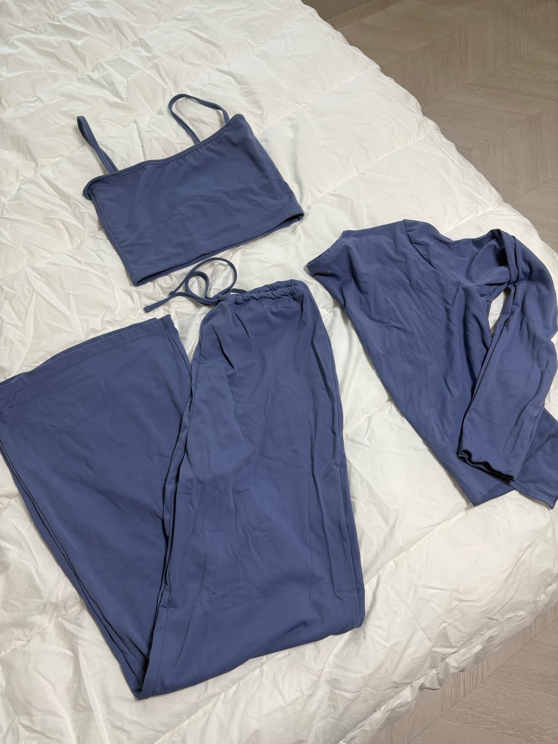 콘치웨어 세트(가디건+브라탑+와이드팬츠) 요가복 헬스복 필라테스  상품이미지6