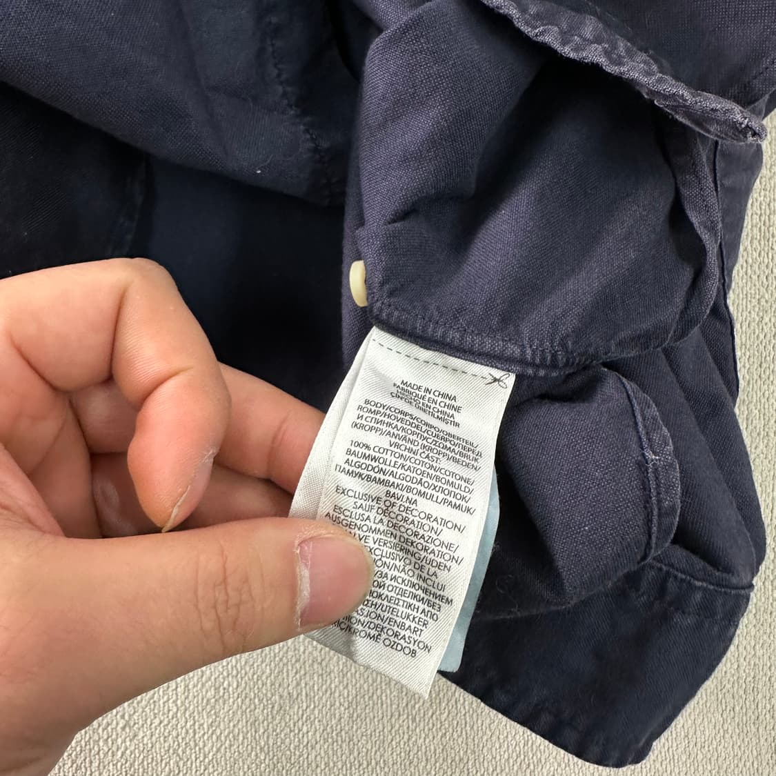 105 폴로랄프로렌 신형라벨 코튼 네이비 셔츠 상품이미지4