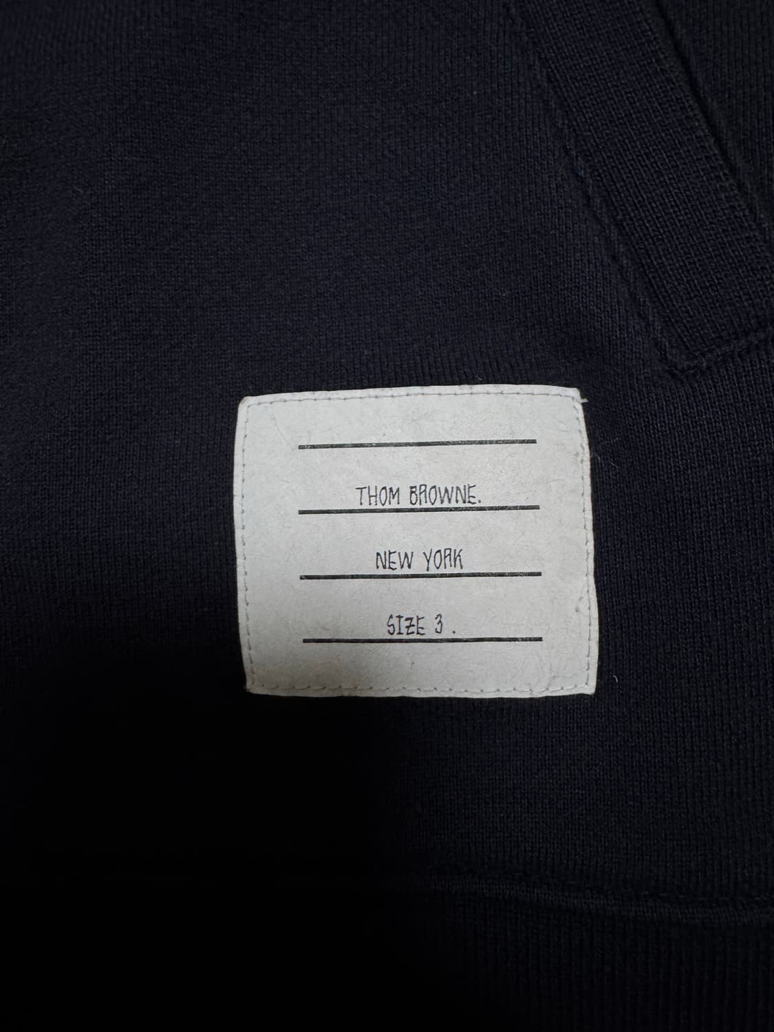 톰브라운 금장 사선 네이비 후드집업 3사이즈 상품이미지2