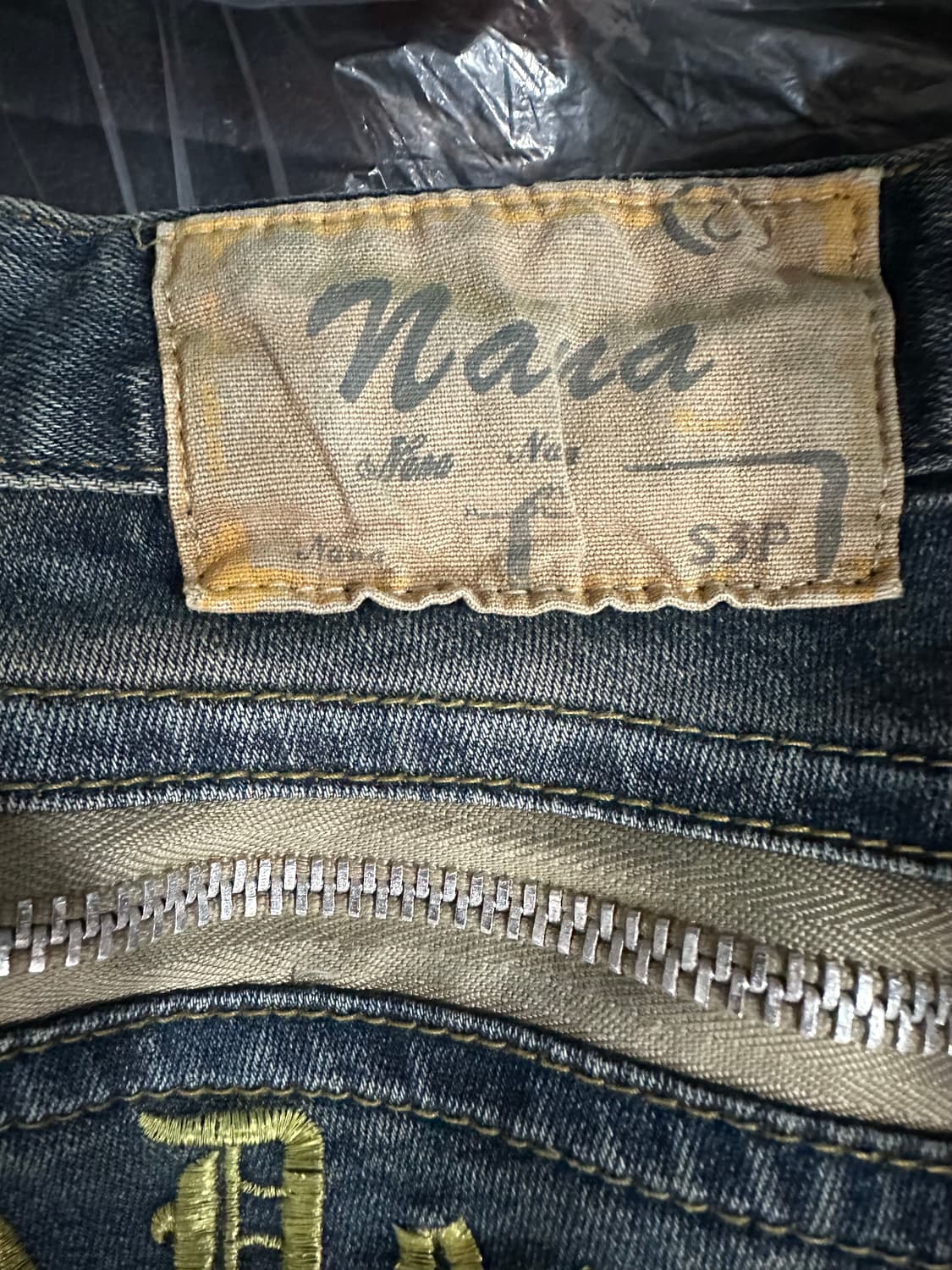 NANA JEANS 왕관 패치 Y2K 워싱 스키니 데님팬츠 30 상품이미지7