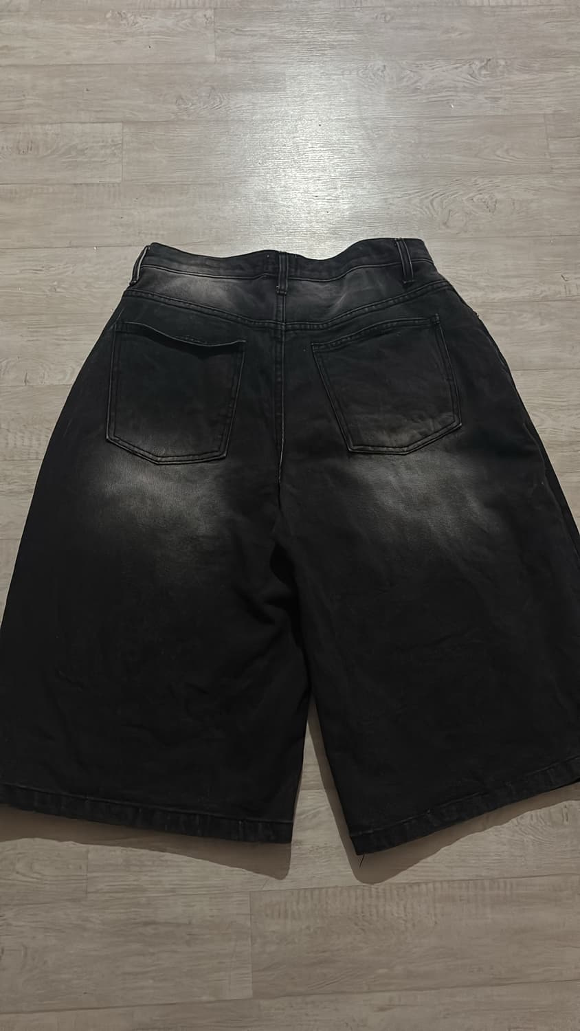 흑청 워시드 버뮤다 데님 상품이미지2
