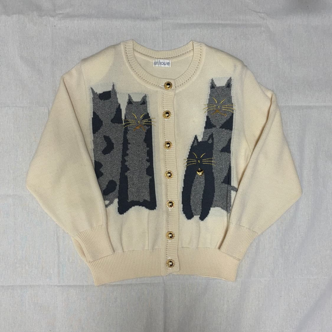 [일본빈티지] 고양이 울 니트 가디건 상품이미지1