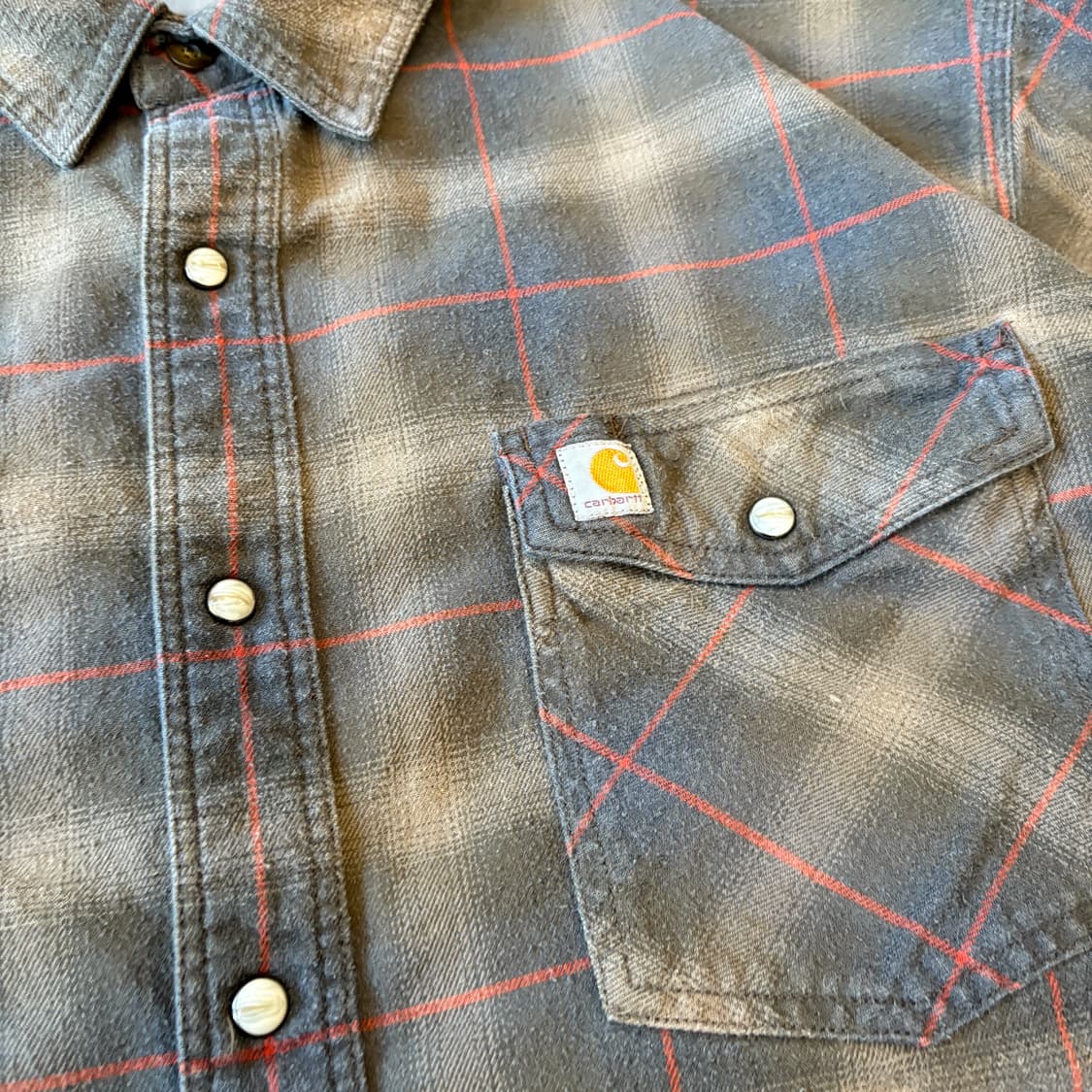 칼하트 정품 오리지널 해비 코튼 체크 긴팔 셔츠 상품이미지6