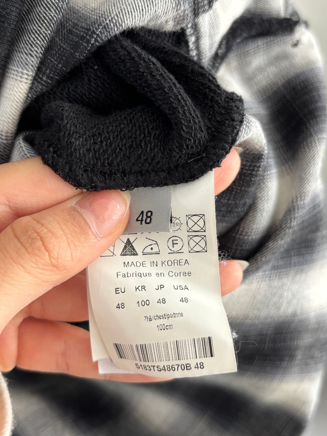 Solid Homme 솔리드옴므 셔츠 레이어드 블랙 후드티 상품이미지7