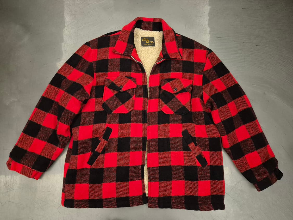 90s Cal craft 버팔로체크 쉐르파 자켓 상품이미지1