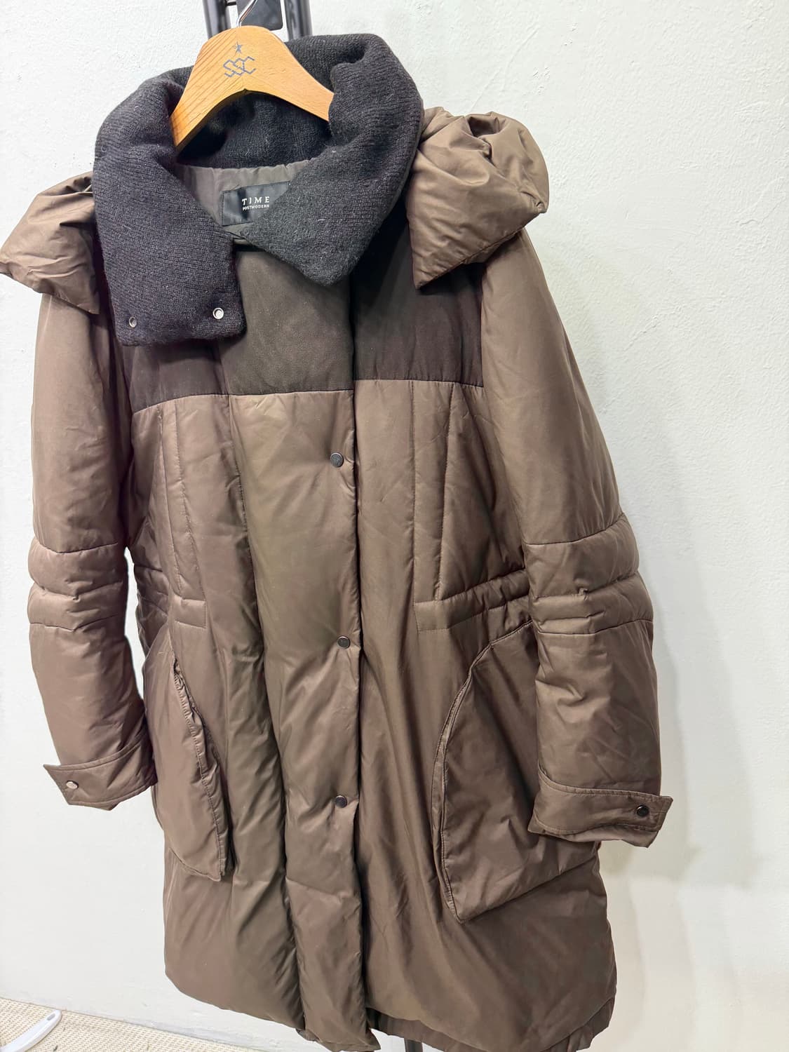 정품) TIME 타임 한섬 브라운 패딩 82 상품이미지3