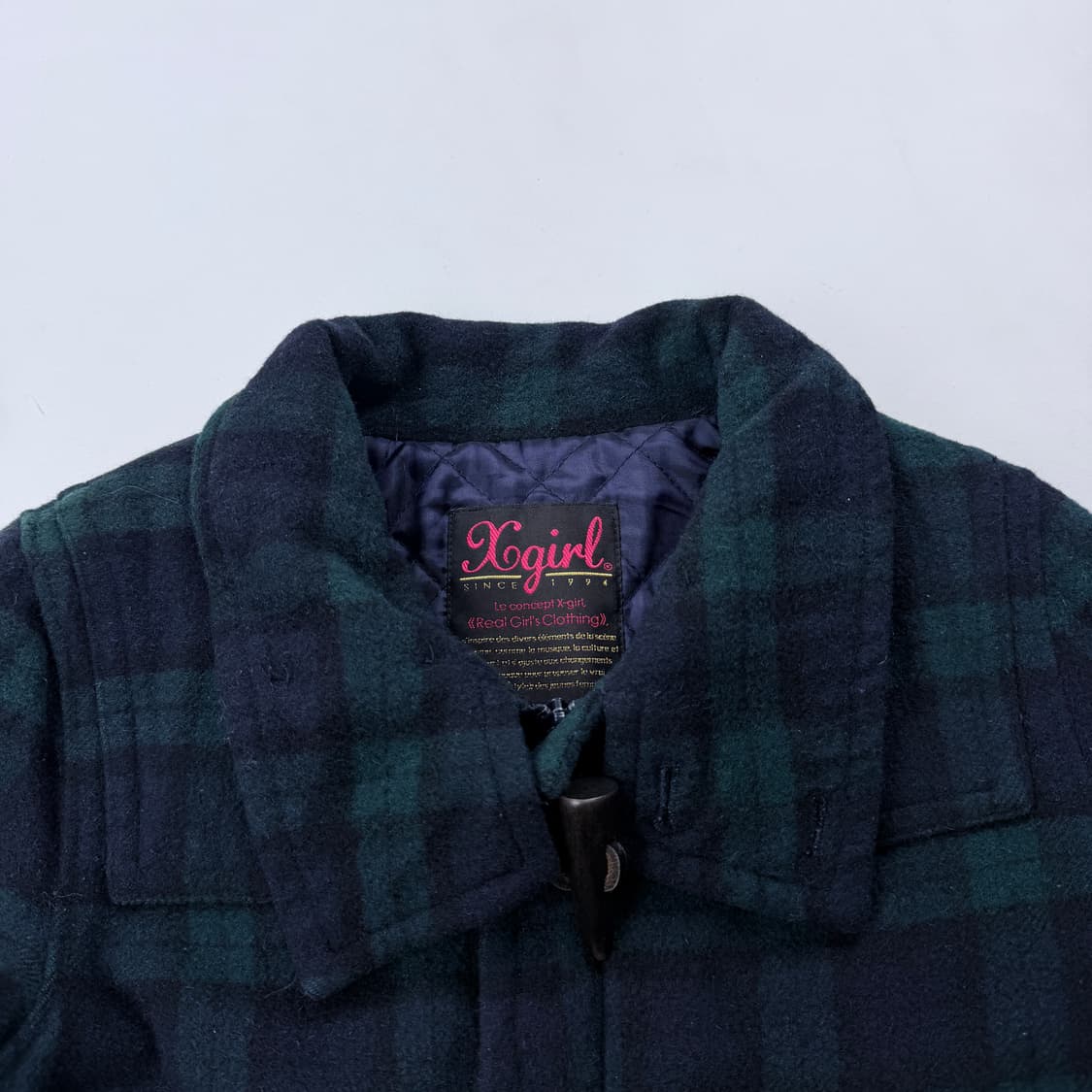 X-girl 체크 떡볶이 코트 상품이미지3