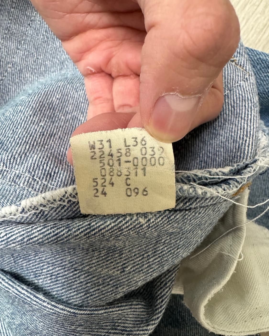 80s levis 501 블랭크탭 상품이미지5