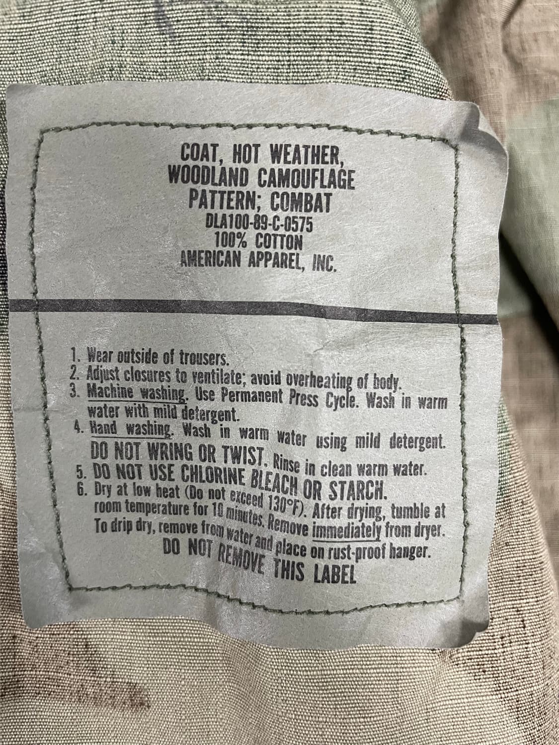 89년 U.S ARMY BDU WOODLAND 전기형 상품이미지5