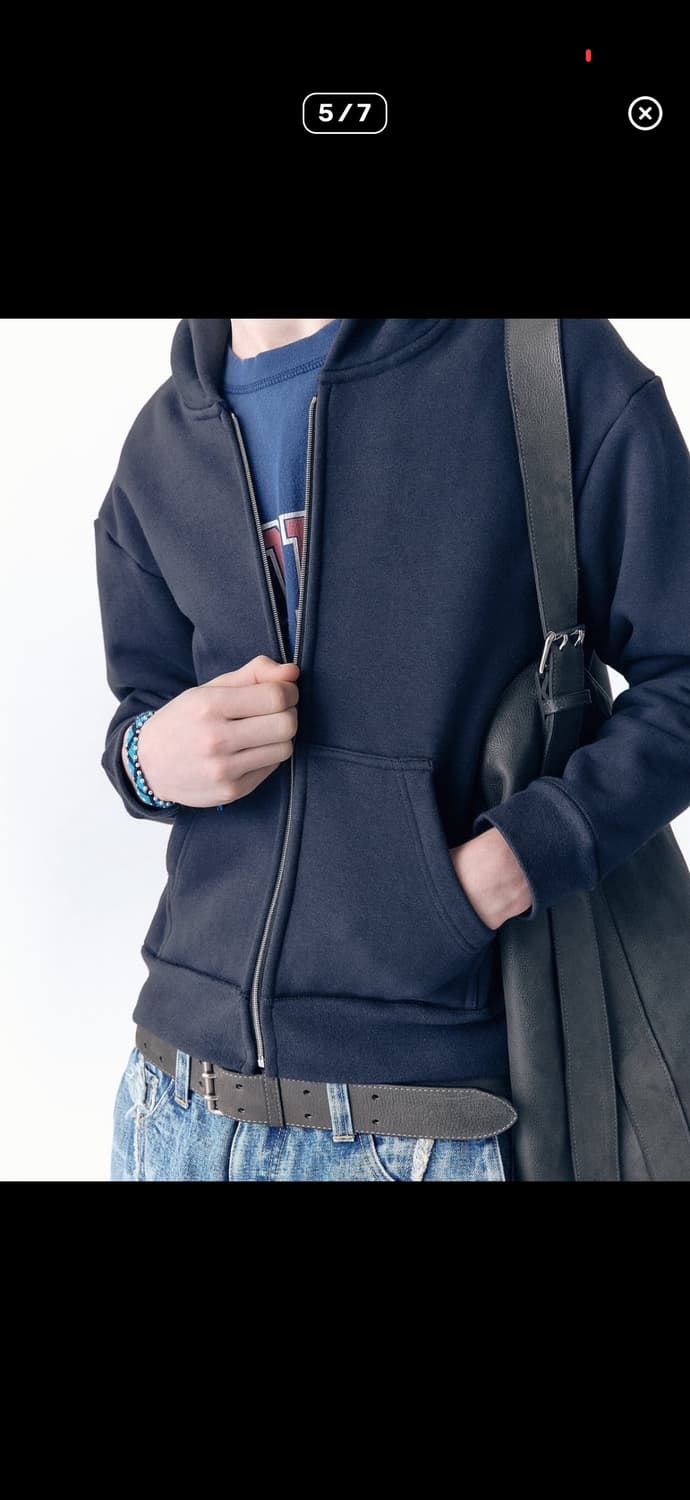 부자 데  riley 후드집업 네이비 상품이미지5