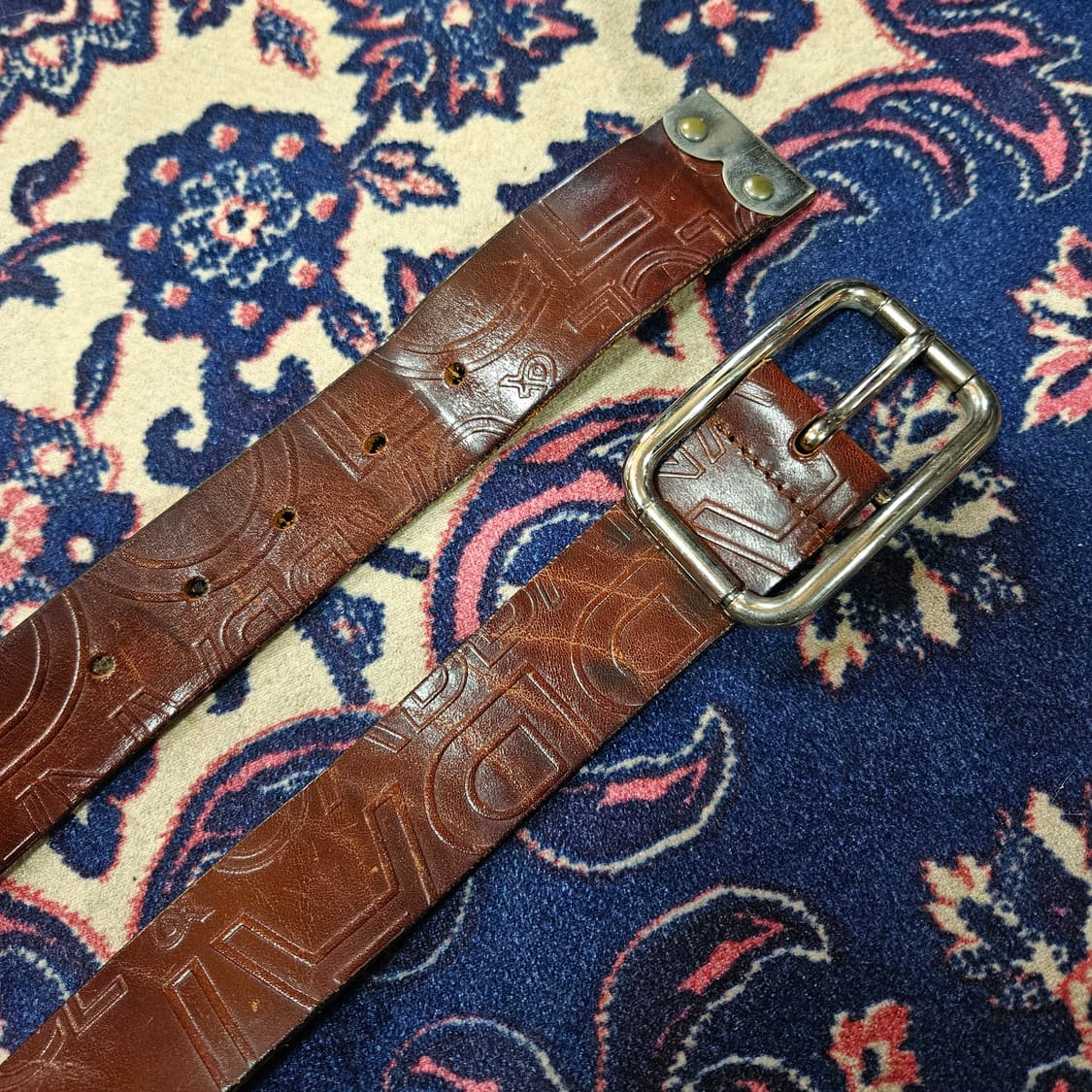 돌체앤가바나 Y2k 빈티지 브라운 가죽 레터링 벨트  상품이미지2