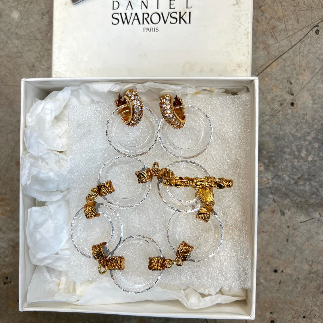80s 스와로브스키 크리스탈 팔찌 & 귀걸이 상품이미지7