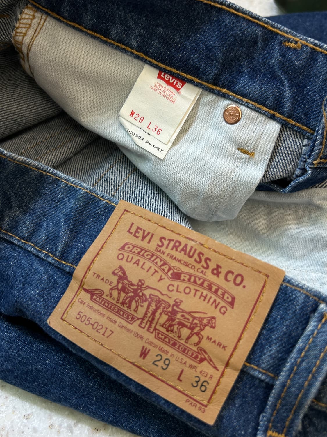 90s 리바이스 505-0217 데님 팬츠 (MADE IN USA) 상품이미지6