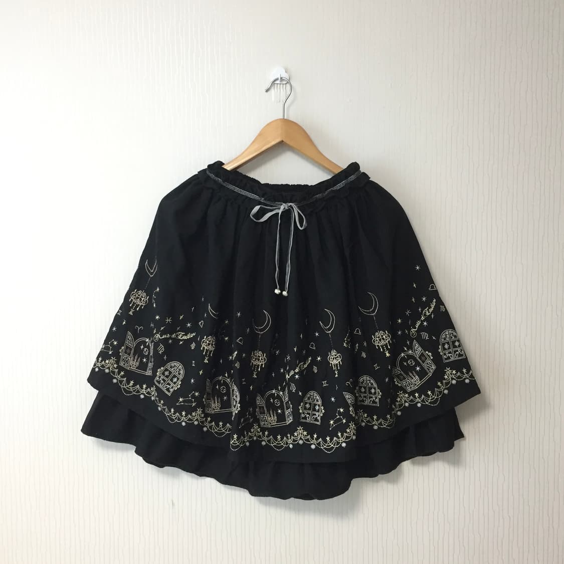 일본 빈티지 모리걸 치마 스커트 블랙 코디 상품이미지1