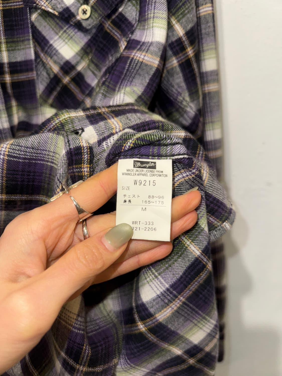 Wrangler 퍼플 체크 셔츠 상품이미지4