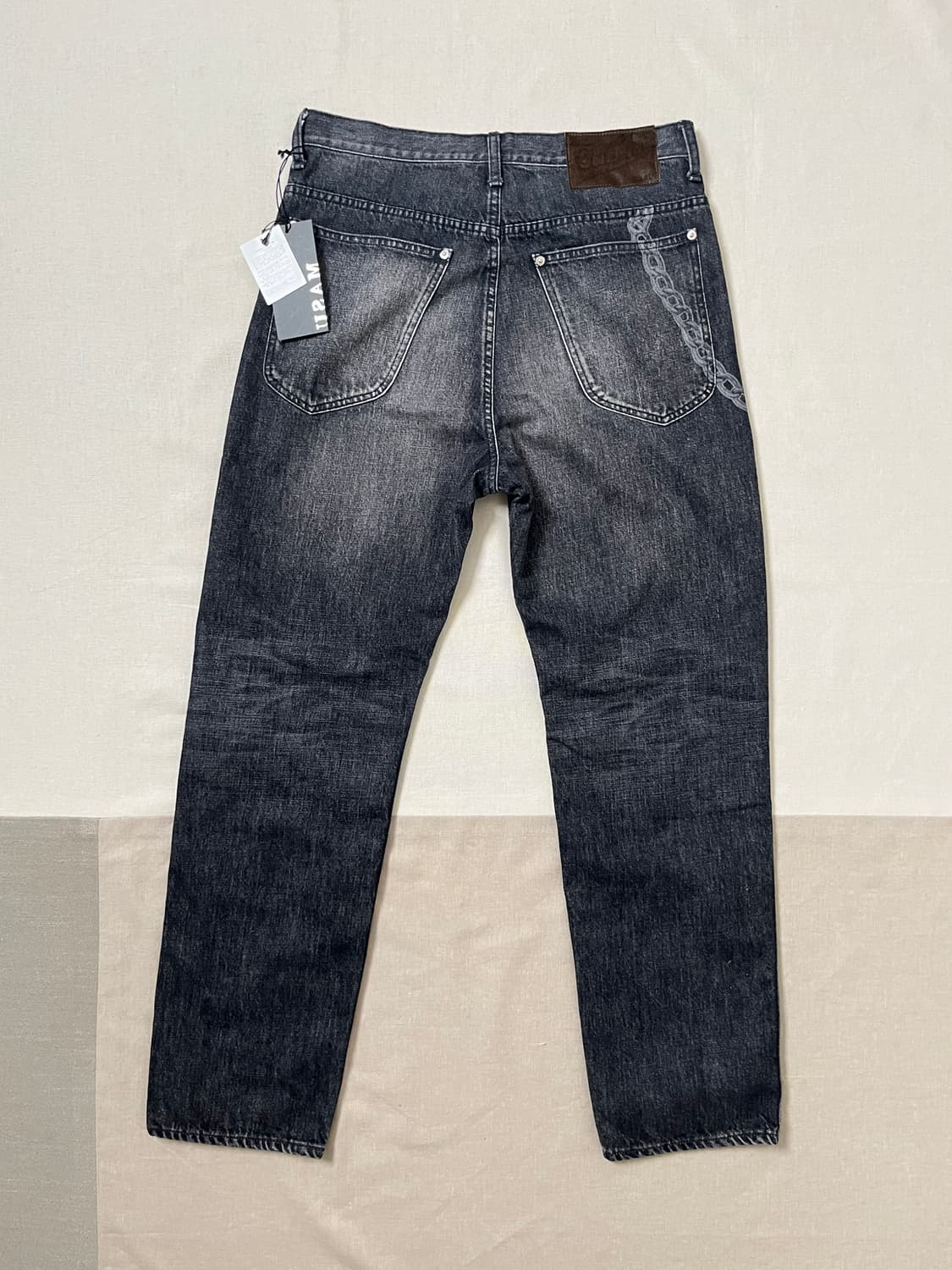 Masu 체인월렛 프린트 데미지 데님팬츠 마수 tight fit 상품이미지2