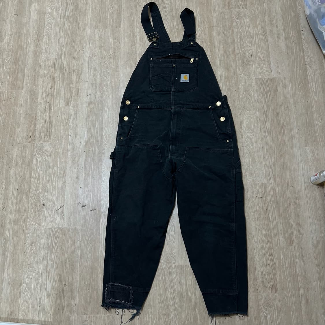 칼하트 WIP 디스트로이드 더블니 카펜터 오버롤 멜빵바지 34/32 상품이미지1