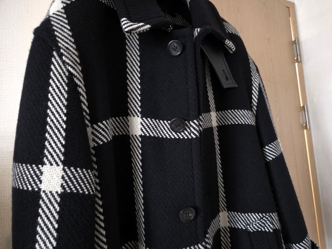 [정품] 송지오옴므 트위드 소재 남성 코트 46 (실측 105~107) 상품이미지6