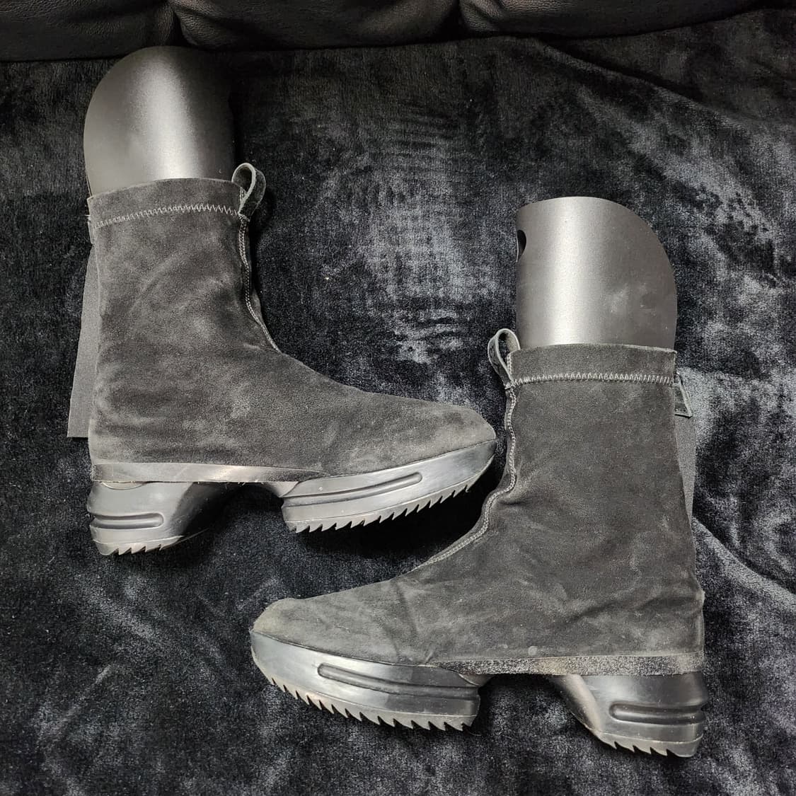 요지야마모토 Y3 블랙 스웨이드 플랫폼 부츠(250) 상품이미지1