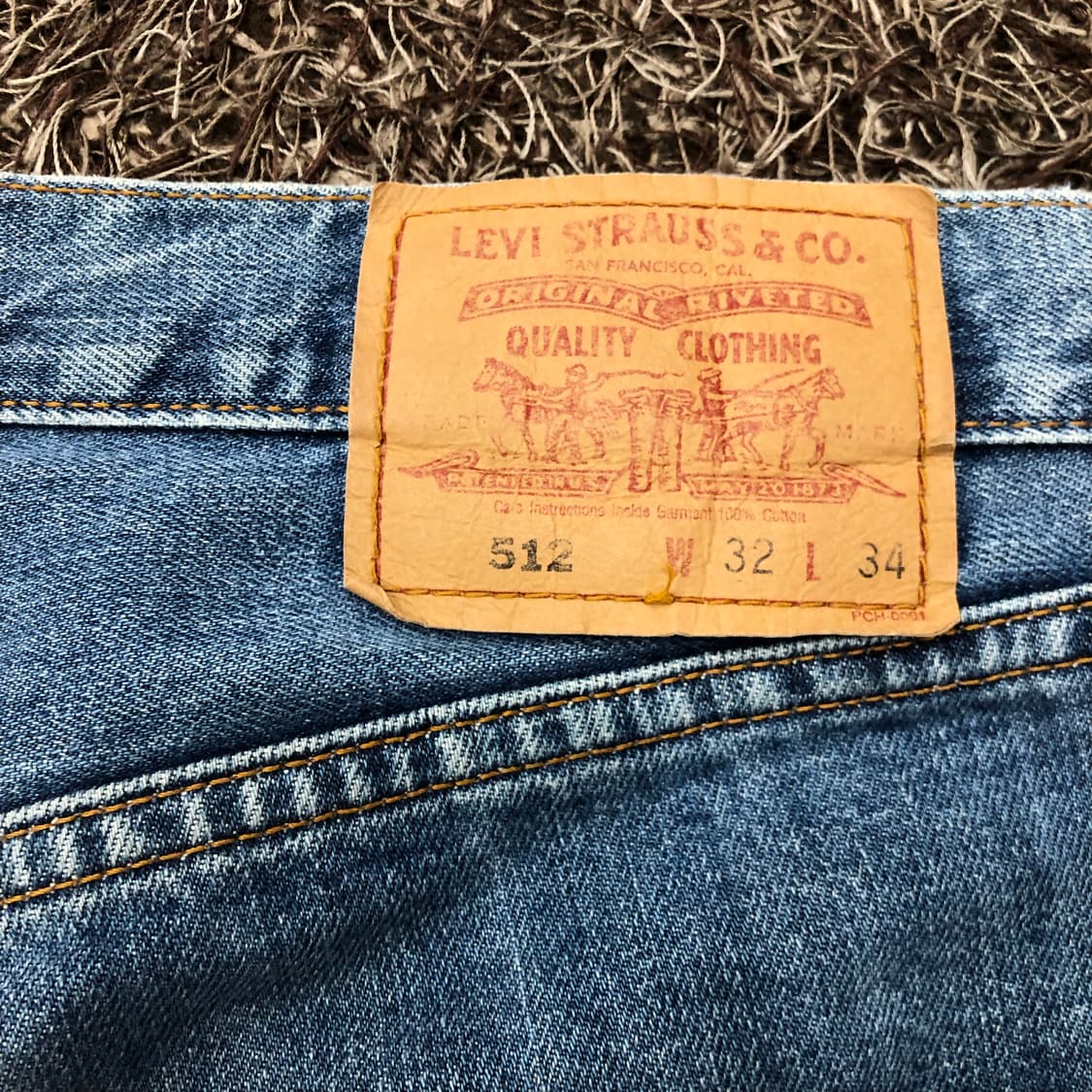 리바이스 512 워싱 데님 팬츠 상품이미지7