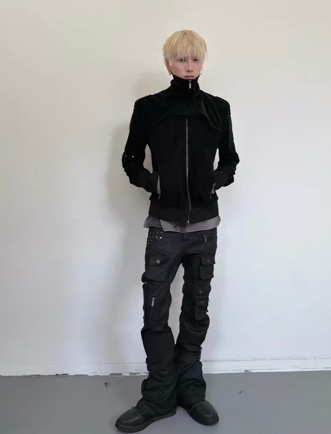 High neck Suede jacket 상품이미지2