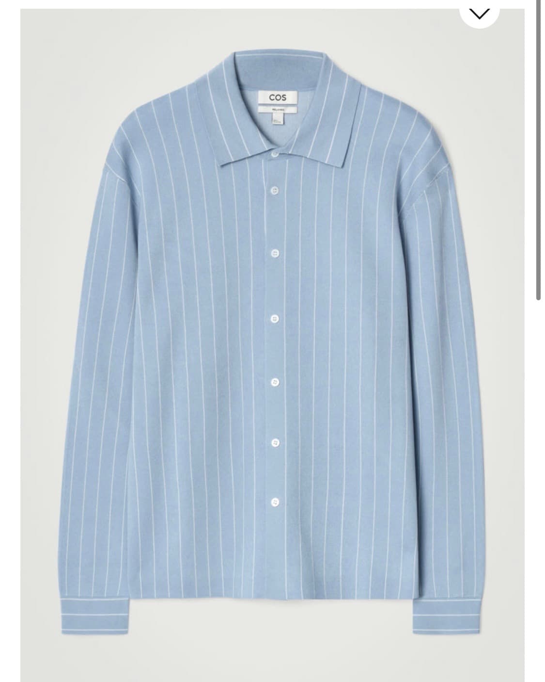 [S] COS 코스 릴랙스드 스트라이프 니트 코튼 셔츠 가디건 상품이미지1
